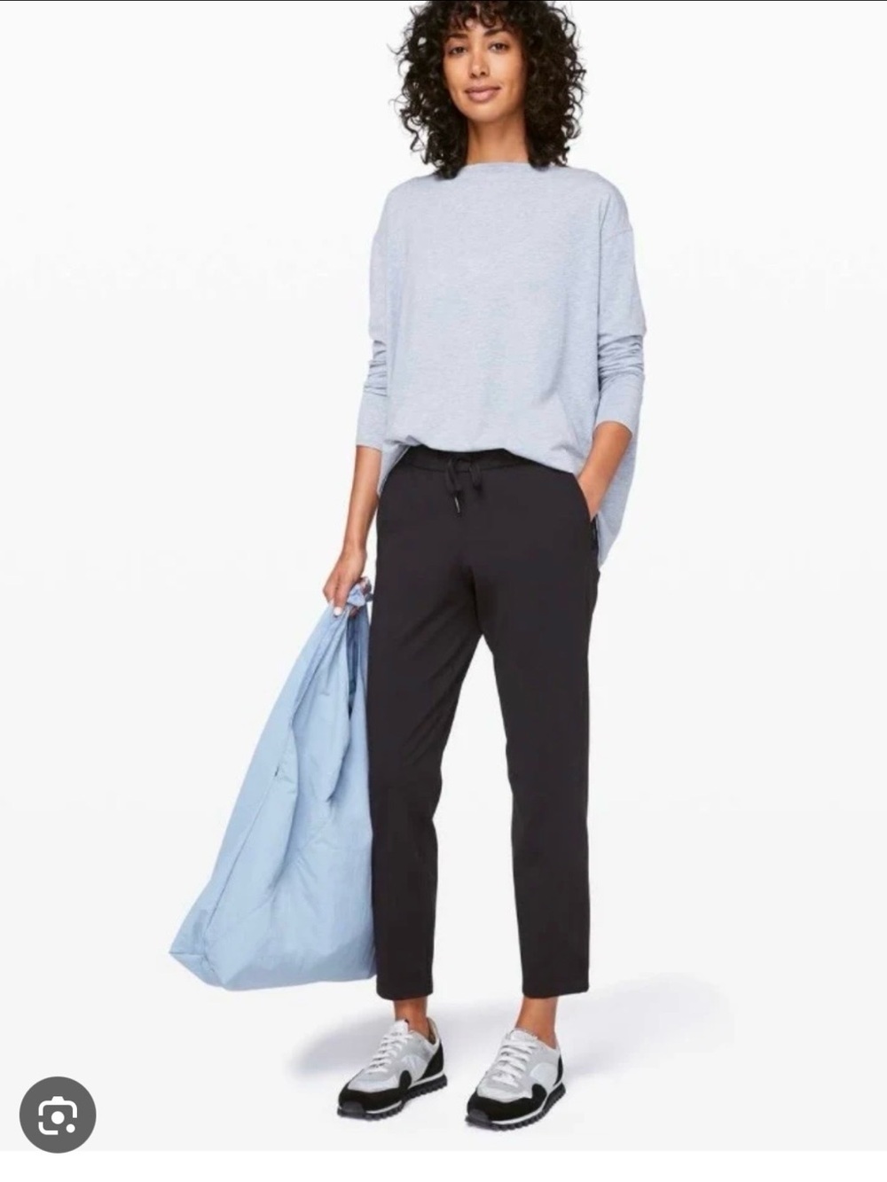 lululemon athletica Black Ankle-Length Pull-On Pants